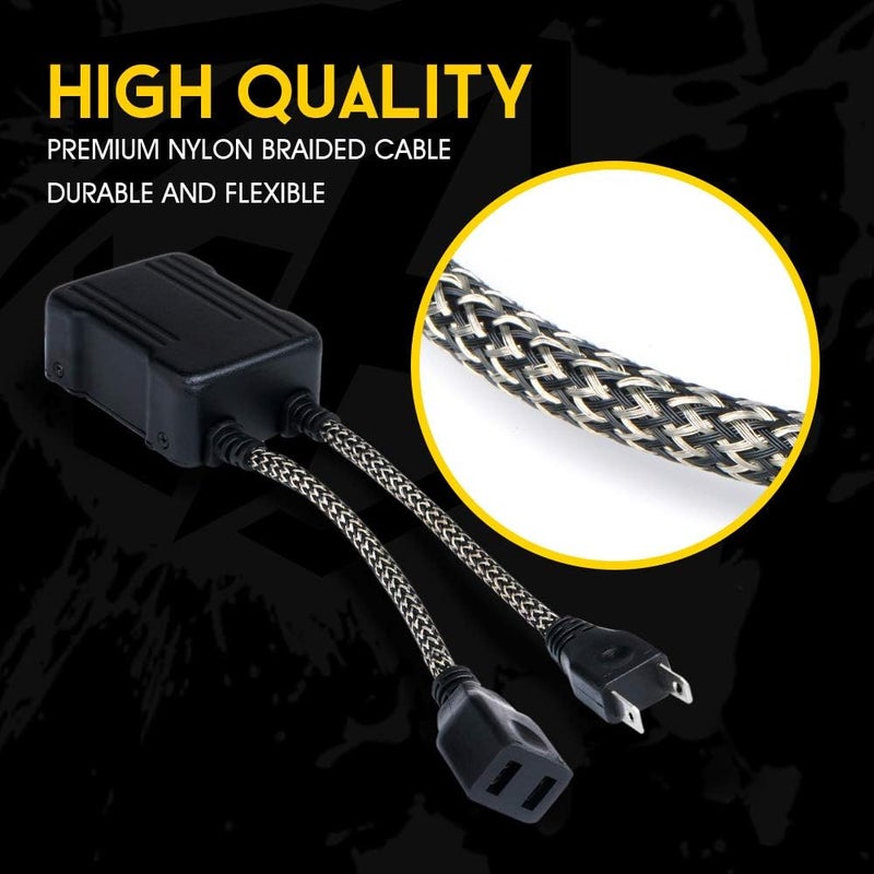 Xprite LED Headlight Canbus Anti-Flicker Harness | Bulbs Resistor Decoder Error Free Conversion Kit for H7 (1 Pair) - Image 5