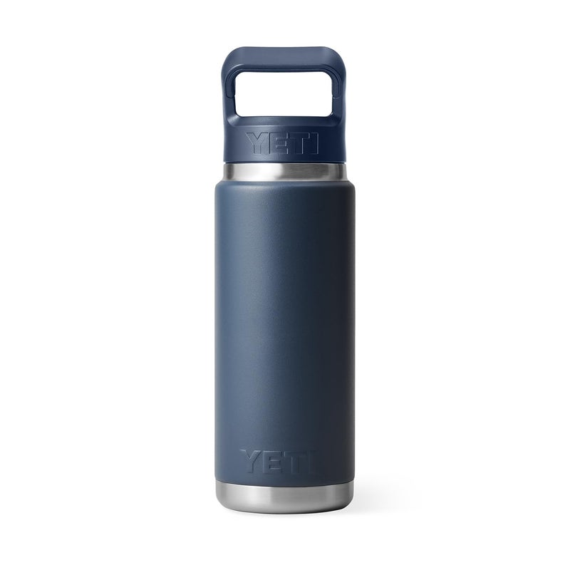 YETI Rambler 26 oz Bottle  Vacuum Insulated  Stainless Steel with Color Matching Straw Cap  Navy - Image 5