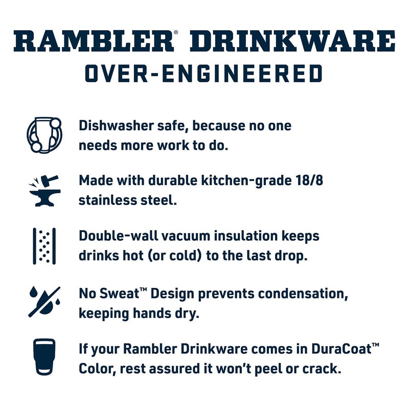 YETI Rambler 26 oz Bottle  Vacuum Insulated  Stainless Steel with Color Matching Straw Cap  Navy - Image 4