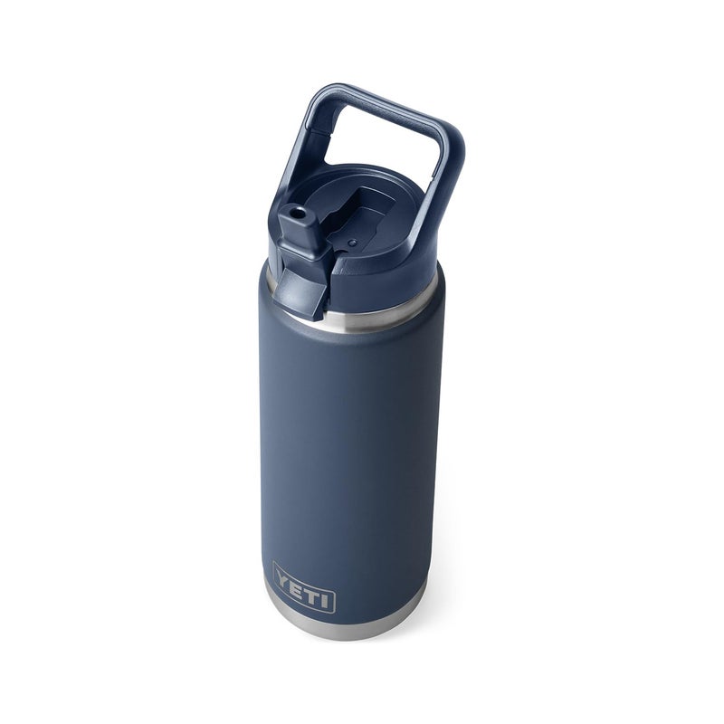 YETI Rambler 26 oz Bottle  Vacuum Insulated  Stainless Steel with Color Matching Straw Cap  Navy - Image 1