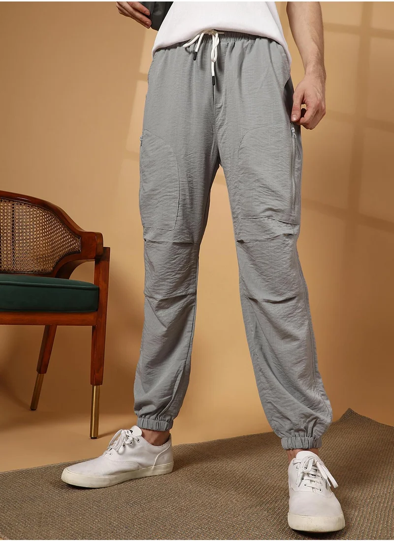 كامبوس سوترا Men's Coin Grey Parachute Utility Trousers