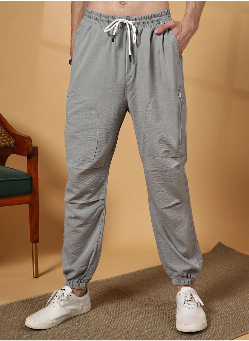 كامبوس سوترا Men's Coin Grey Parachute Utility Trousers