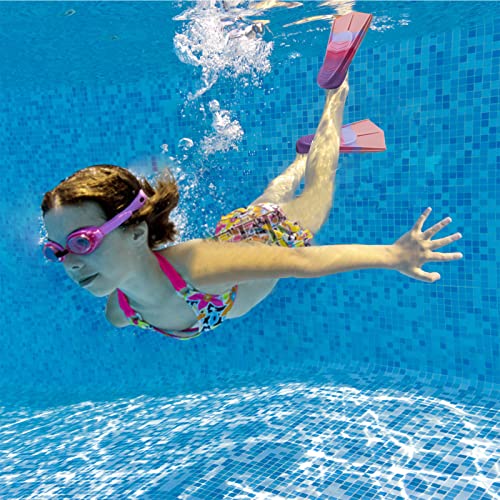 Prsca Kids Swim Fins,Short Youth Fins Swimming Flippers,Swim Training Fins for Lap Swimming,for Children Girls Boys Beginners - Image 3