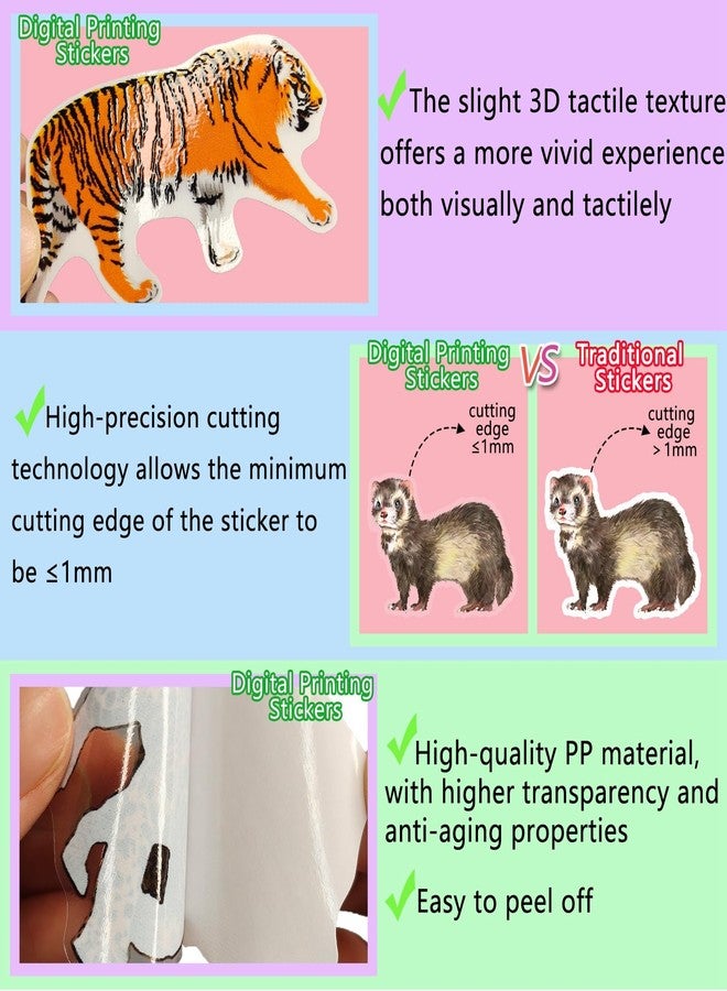 BLIJOLA Animal Stickers for Kids 100Pcs, Transparent Animal Stickers Jungle Wild Safari Zoo Theme for Teens Boys Girls, Waterproof Decals for Scrapbook, Water Bottle, Laptop, Classroom Party Supplies - Image 5