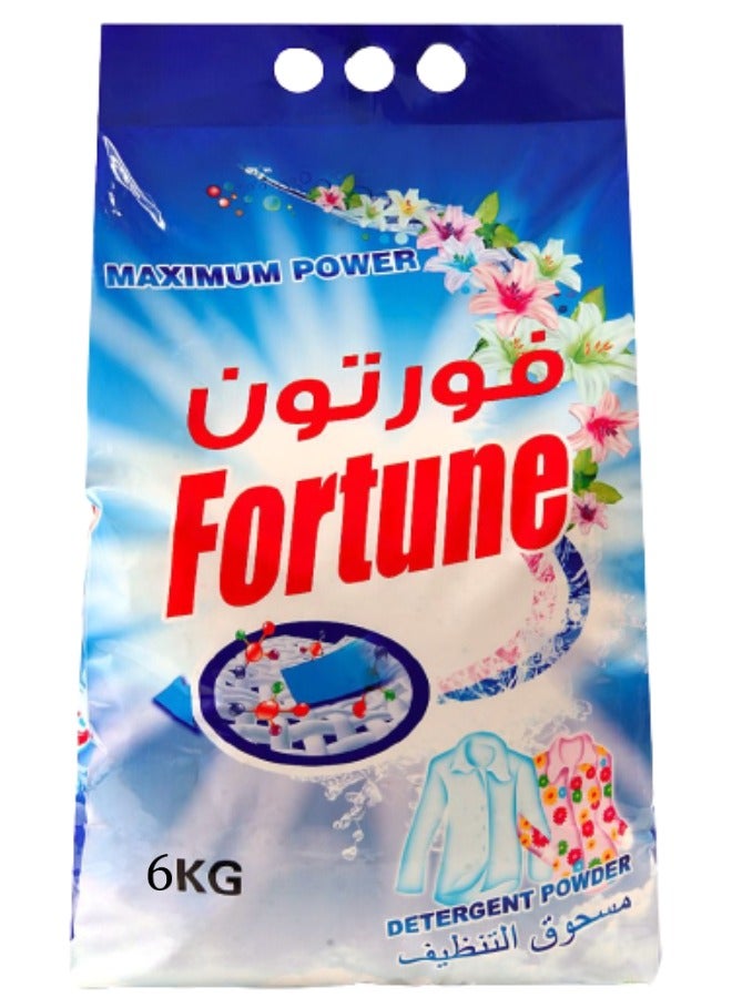 فورتون مسحوق غسيل فورتشن 6 كجم برائحة منعشة للغسيل الآلي  - Image 1