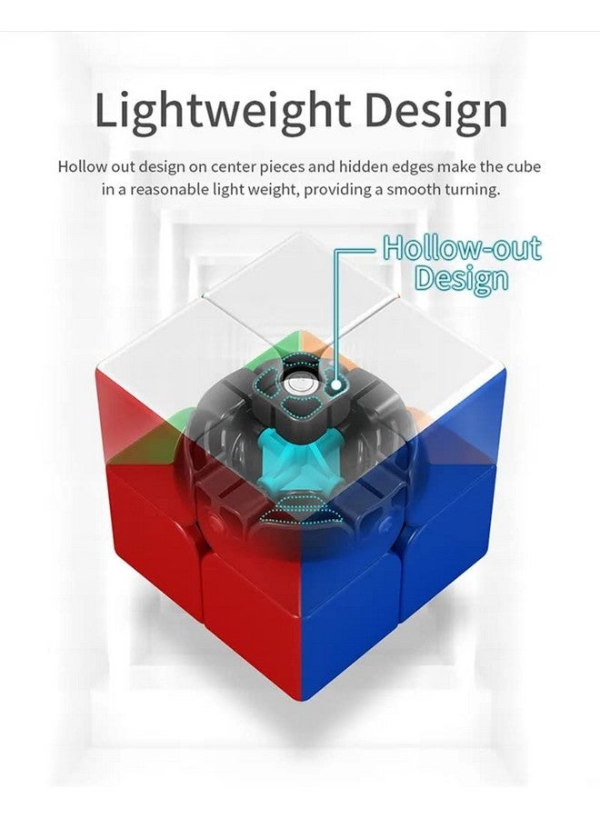 D ETERNAL Magnity 2M Magnetic Cube 2x2 (Magnet) Stickerless Magic Speed Cube Puzzle Game for Kids (Magnity 2M 2x2 (Magnetic)) - Image 5