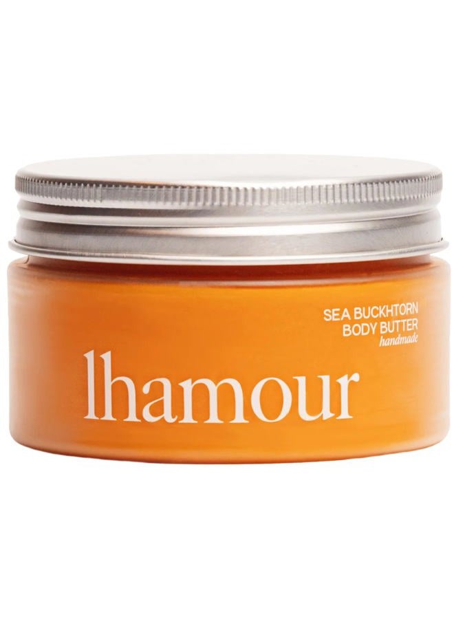 LHAMOUR Handmade Sea Buckthorn Oil Body Butter with Beef Tallow, Sheep Tail Fat, Shea, Rosehip, Coconut Oil - All-Natural Balm for Dry Skin - Ultra Hydrating Skin Care - Rich Soothing Cream, 3.53 oz - Image 1