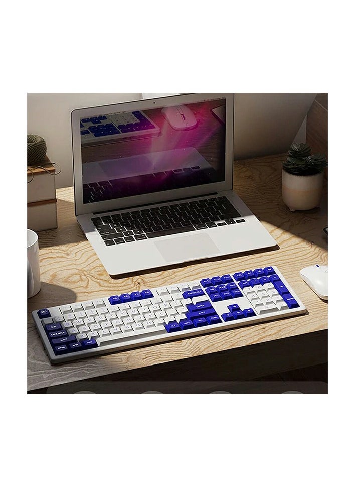 Akko MX108 MonsGeek Wireless Keyboard and Mouse Combo - Blue on White