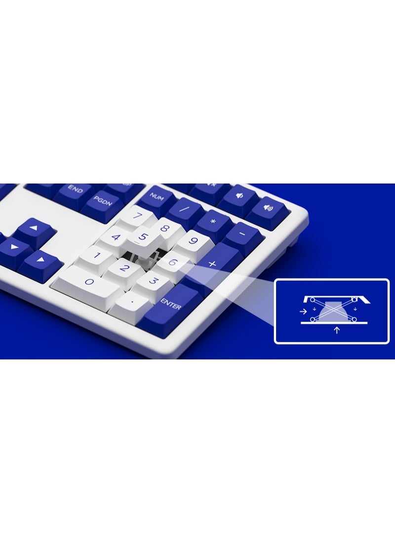 Akko MX108 MonsGeek Wireless Keyboard and Mouse Combo - Blue on White