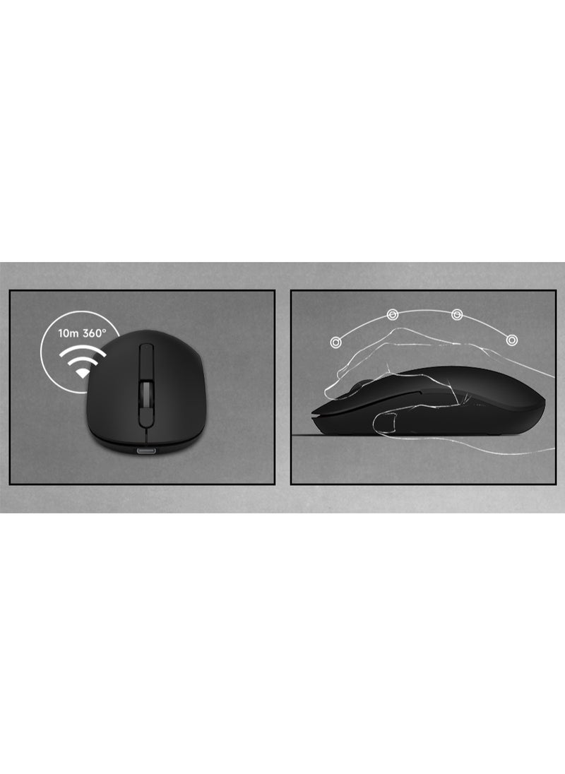 Akko MX108 MonsGeek Wireless Keyboard and Mouse Combo - Blue on White