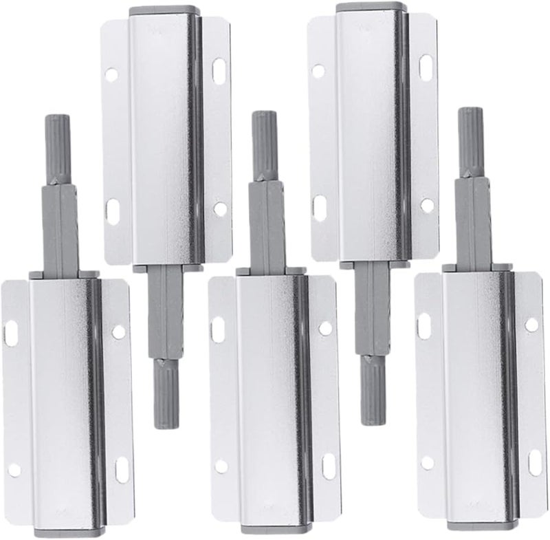 5 قطع من مزلاج باب الخزانة المخفي من سبائك الألمنيوم، يفتح بالضغط، مع ارتداد آمن وسهل الاستخدام - Image 2