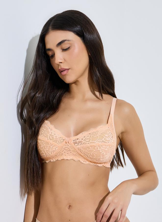 Styli Pack of 2- Non Wired Non Padded Lace Full Cup Bra - Image 2