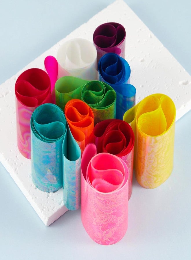 SILPECWEE 10 Rolls Aurora Nail Foil Paper, Holographic Nail Art Foil Transfer Colorful Laser Neon Nail Stickers Fingernail Wraps Nail Art Decoration Accessories - Image 3