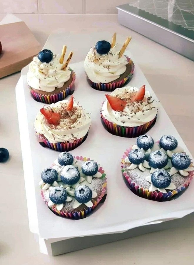 100PCS, cake liner (multi-color random mixed hair), baking cup non-stick, cake baking paper, muffin chocolate liner, cake baking cup mold, cupcake mold. - Image 5