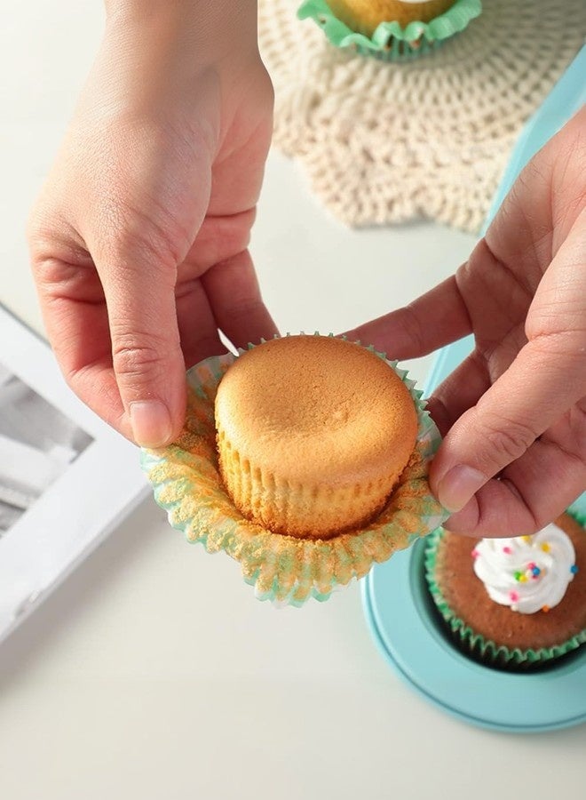 100PCS, cake liner (multi-color random mixed hair), baking cup non-stick, cake baking paper, muffin chocolate liner, cake baking cup mold, cupcake mold. - Image 2