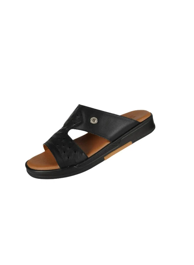 barjeel uno Barjeel Uno Mens Elegant Sandals VTKB-03 Black