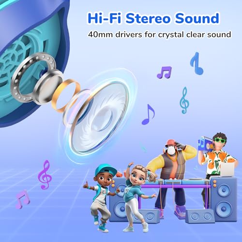 EarFun S1 Kids Headphones, Foldable Wired Headphones for Kids, 85dB Volume Limit, Stereo Sound, Adjustable Headband, Portable Lightweight On-Ear Headphone for School/Travel/Boys/Girls/PC/Tablet - Image 5