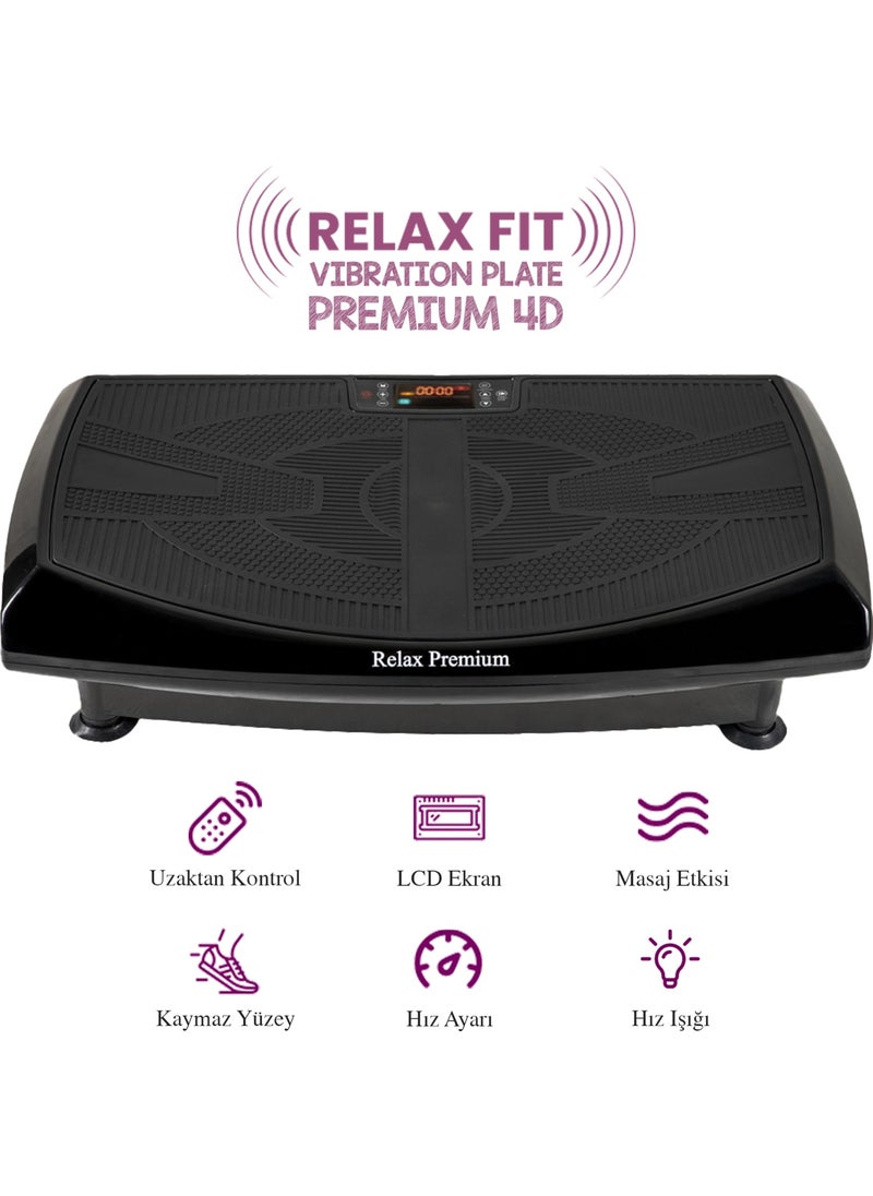 Relax جهاز Fit Premium 4d-7in1 Vibration Plate المهتز لتمارين اللياقة البدنية الرياضية  - Image 1