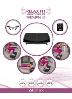 Relax جهاز Fit Premium 4d-7in1 Vibration Plate المهتز لتمارين اللياقة البدنية الرياضية  - Image 4