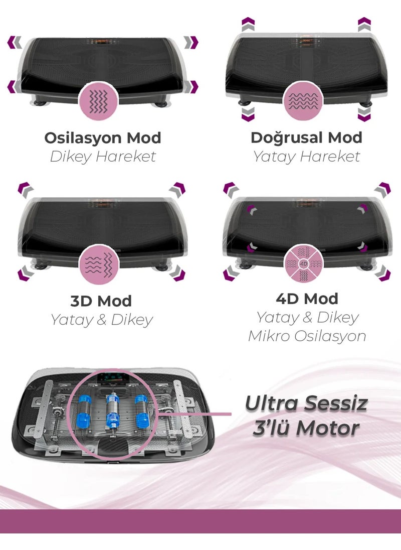 Relax جهاز Fit Premium 4d-7in1 Vibration Plate المهتز لتمارين اللياقة البدنية الرياضية  - Image 2