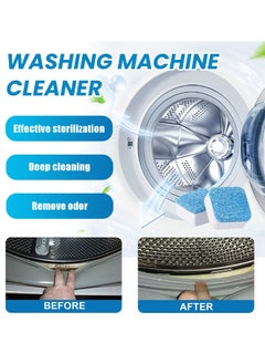 Jaysuing 12PCS Washing Machine Cleaner Effervescent Tablets - Washing Machine Cleaner Descaling Agent - Deep Cleaning Tablets - Suitable For Washing Machine Cleaning - Sterilization - Dirt Removal  - Image 4