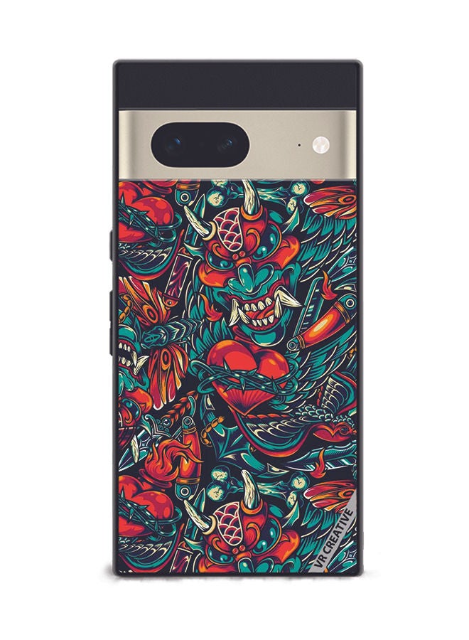 VR CREATIVE Protective Case Cover For Google Pixel 7 Devil Design Multicolour - Image 1