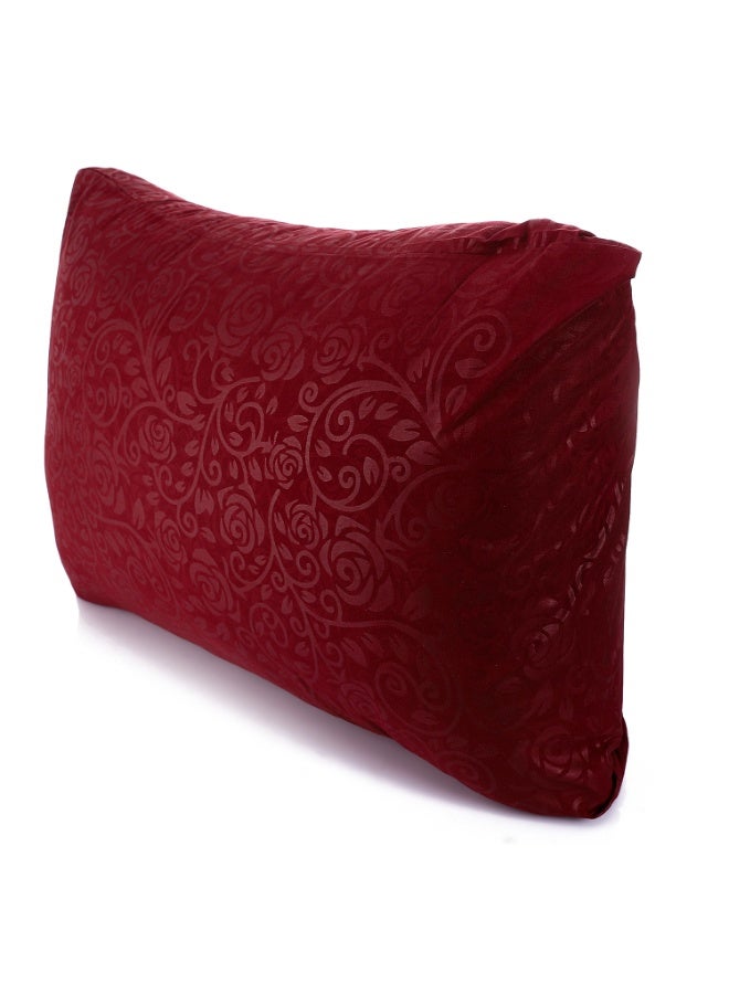 Snooze Fitted Jakared microfiber Bed Sheet Dark red flowery design and Free Pillowcase - Image 5
