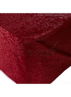 snooze Snooze Fitted Jakared microfiber Bed Sheet Dark red flowery design and Free Pillowcase  - Image 4