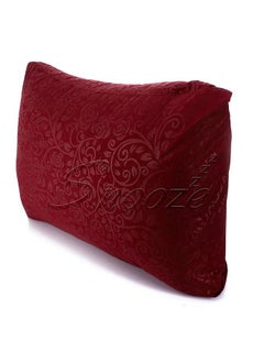 snooze Snooze Fitted Jakared microfiber Bed Sheet Dark red flowery design and Free Pillowcase  - Image 2
