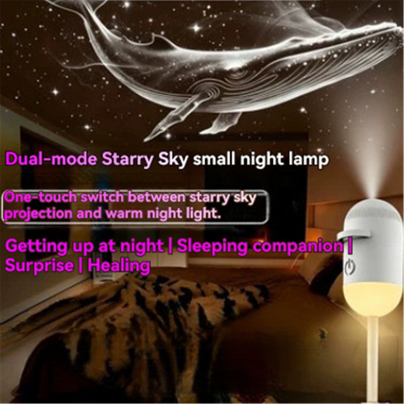 Starry Sky Projector 2-In-1 White - 360-Degree Flexible Gooseneck USB Night Light for Bedroom Car Sleep Aid Home Decor - Image 5