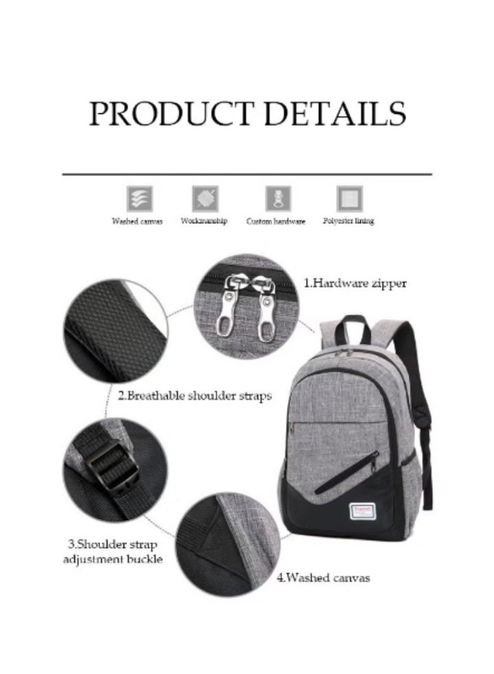 DUNISO New Black 3 - Piece Backpack Set | Multi - Scenario Applicable, Practical and Stylish - Image 5