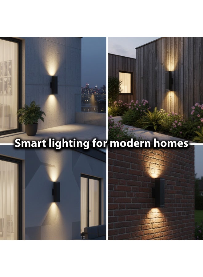 ALFRIDAY Outdoor Wall Light Fixture, GU10 Holder, IP65 Waterproof, Modern Minimalist Up-Down Wall Lamp, Surface Mounted - Image 4