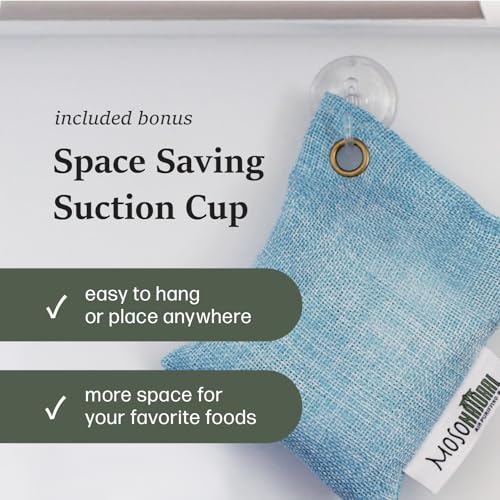Moso Natural Fridge Deodorizer Odor Eliminator, Bamboo Charcoal Refrigerator & Freezer Air Purifying Bag, More Powerful than Baking Soda Fridge Odor Absorber (2 Pack) - Image 5
