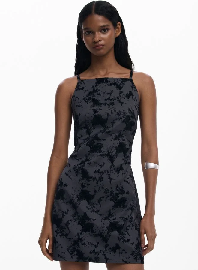 DESIGUAL Flocked short dress