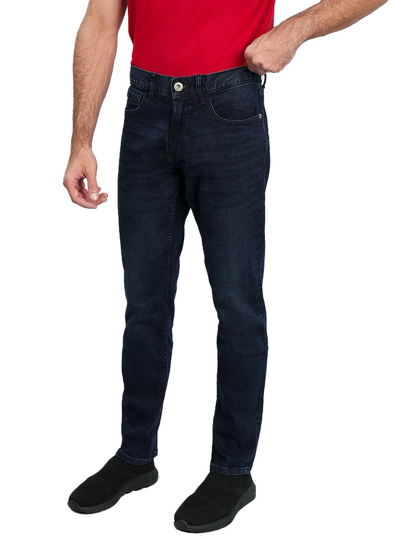 GIORDANO جينز دنيم قطن ضيق مع تدرج منخفض للرجال - Image 1