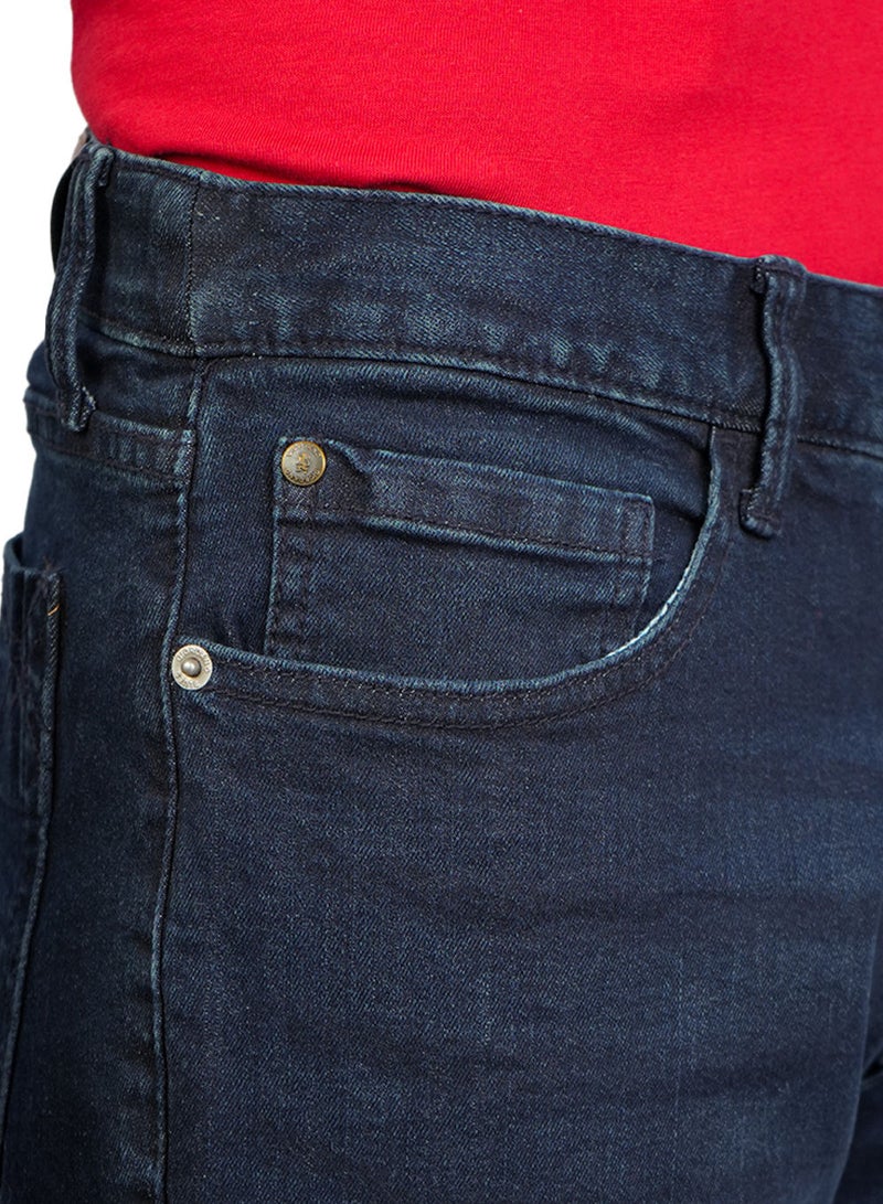 GIORDANO جينز دنيم قطن ضيق مع تدرج منخفض للرجال - Image 4