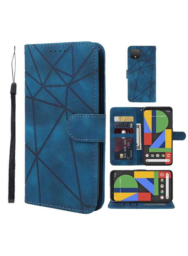 اس-توب جراب هاتف Google Pixel 4 XL مصنوع من الجلد بخطوط هندسية - Image 1