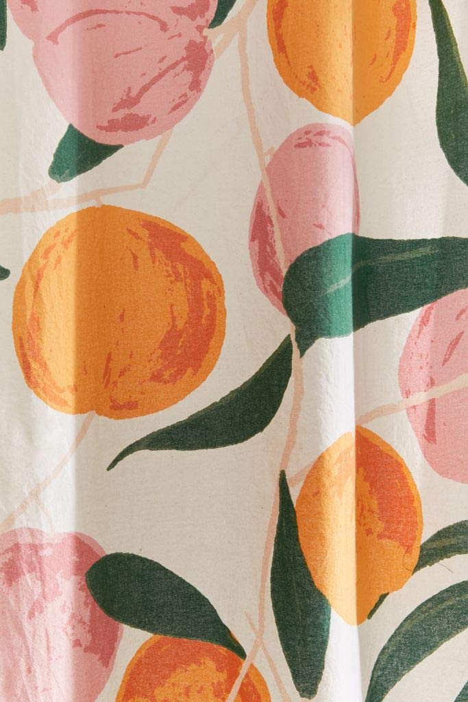 INSHERE Decorative Peach Shower Curtain Waterproof Polyester Fabric  Home Bathroom Decor Hanging Curtain with Hooks 72 by 72 Inch  Hotel Quality  Machine Washable - Image 4
