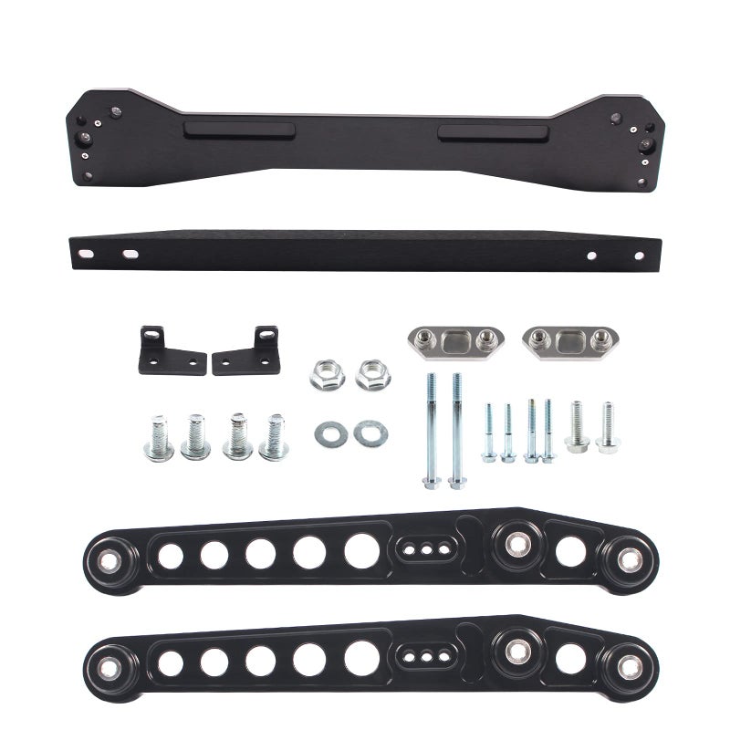 POSENG Rear Lower Control Arm Subframe Brace Tie Bar kit Compatible with Honda Civic EK 1996 1997 1998 1999 2000