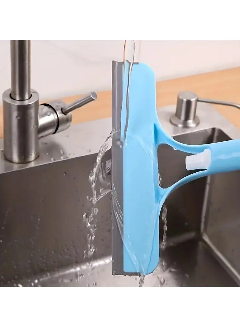 Loquat Multi-purpose Window Squeegees, Versatile 3-in-1 Glass Cleaning Tool with Spray Bottle - Double-Sided Scraper  Brush for Effortless Cleaning of Mirrors, Windows, Car Windshields, and More - Durable - Image 3