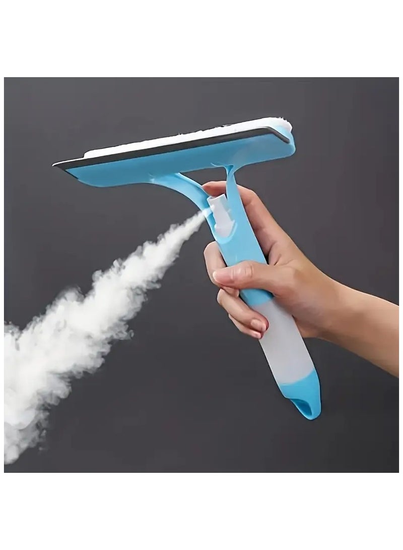 Loquat Multi-purpose Window Squeegees, Versatile 3-in-1 Glass Cleaning Tool with Spray Bottle - Double-Sided Scraper  Brush for Effortless Cleaning of Mirrors, Windows, Car Windshields, and More - Durable - Image 1