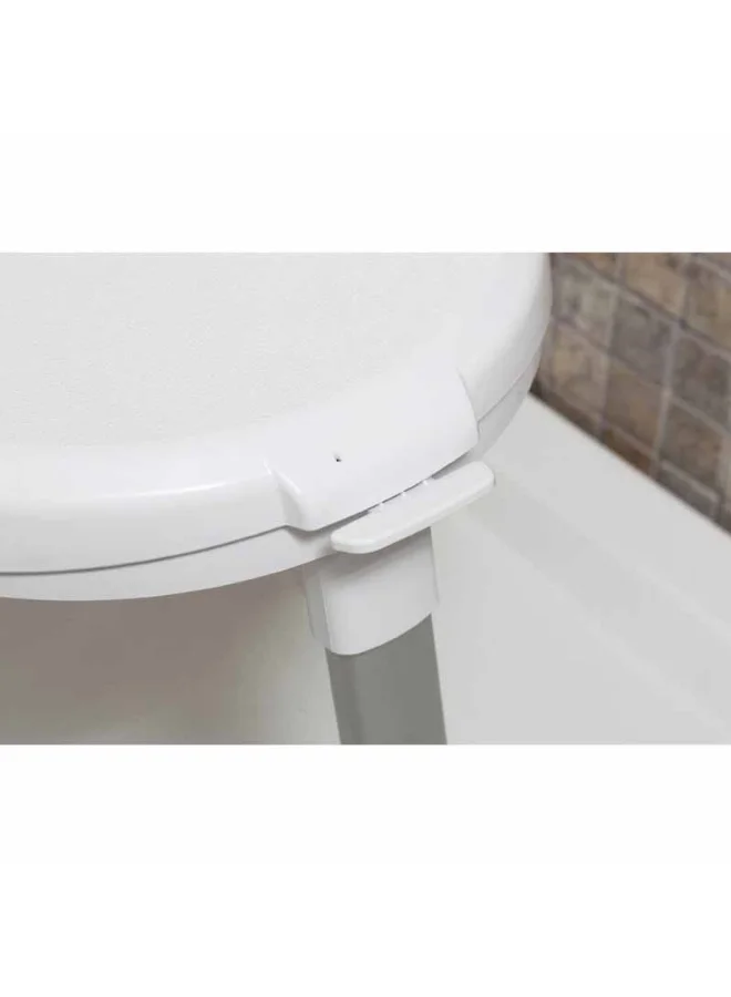 Primanova Rust Proof Swivel Seat Bathroom Stool White and Grey 53 x 33 x 33 cm