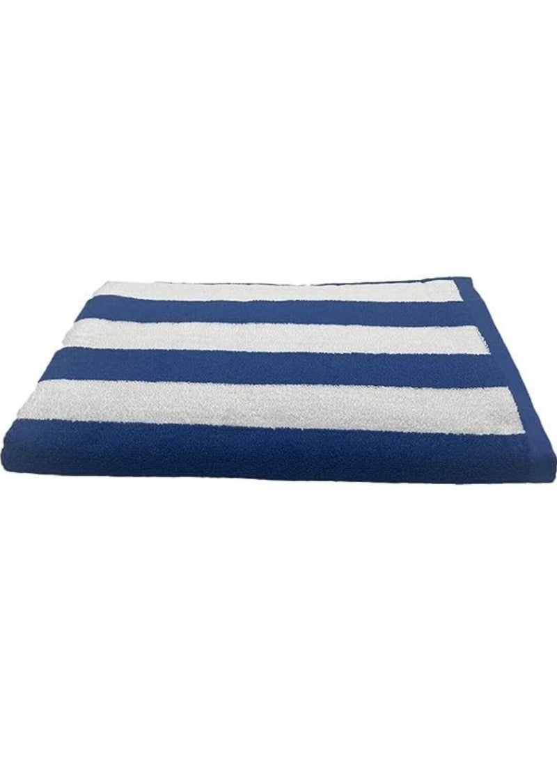 Luxury Pool Towels, 90x180cm (1pcs) (Blue & White Stripe) - Image 4