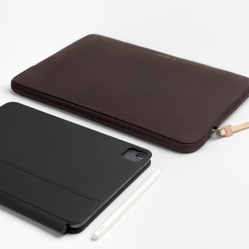 Comfyable Tablet Sleeve Compatible with iPad Air 11" M3 2025, iPad Pro 11 Inch M5 2025 & Smart/Magic Keyboard with Pencil Holder-PU Leather Bag Water-Resistant Slim Case - Chocolate - Image 4