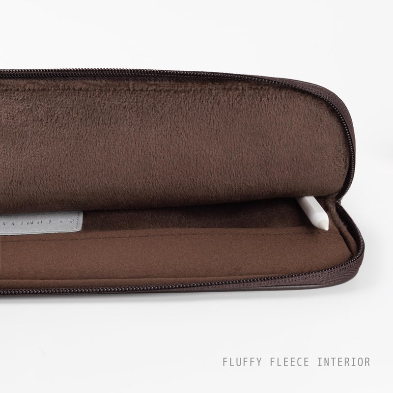 Comfyable Tablet Sleeve Compatible with iPad Air 11" M3 2025, iPad Pro 11 Inch M5 2025 & Smart/Magic Keyboard with Pencil Holder-PU Leather Bag Water-Resistant Slim Case - Chocolate - Image 3