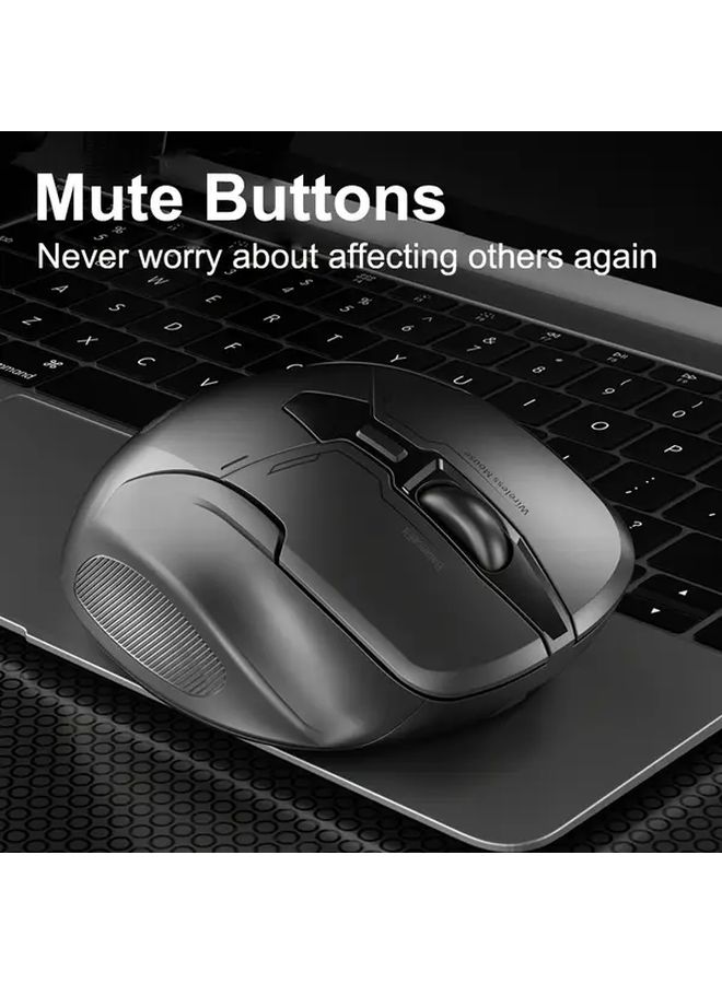 Wireless Ergonomic Mouse With Quiet Clicks Portable 6 Button Optical Black For Laptop Desktop PC Mac Home Office - Image 5