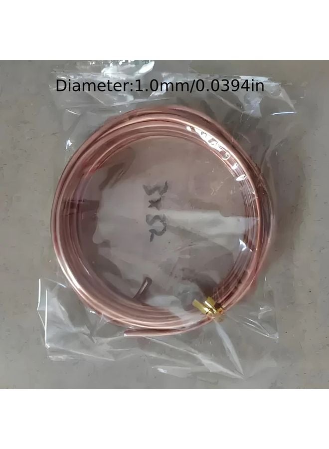 1 0mm T2 Pure Copper Round Wire 5 Meter for Crafting Electrical Wiring Professional Grade Cord - Image 1