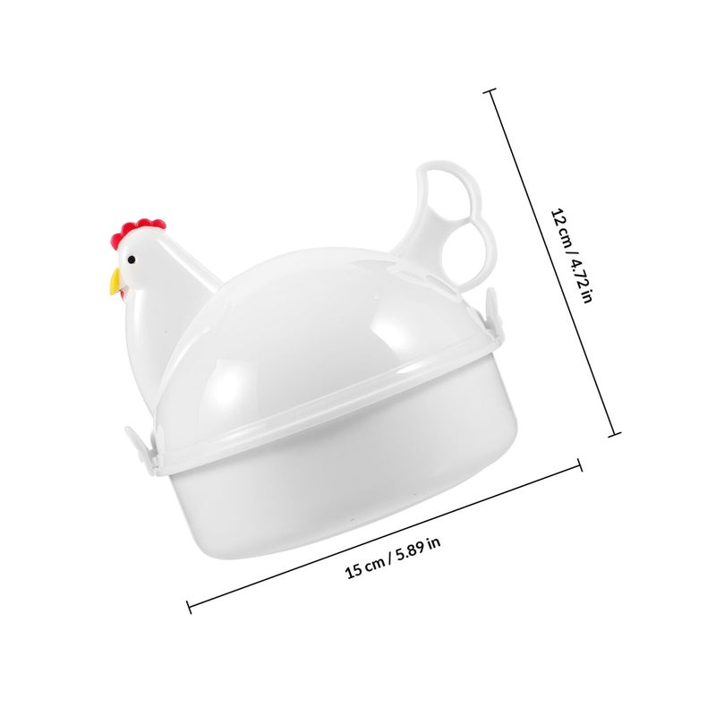 2Pcs Chicken Shaped Microwave Egg Cooker Set For Healthy Breakfast Kitchen Accessory - Image 3