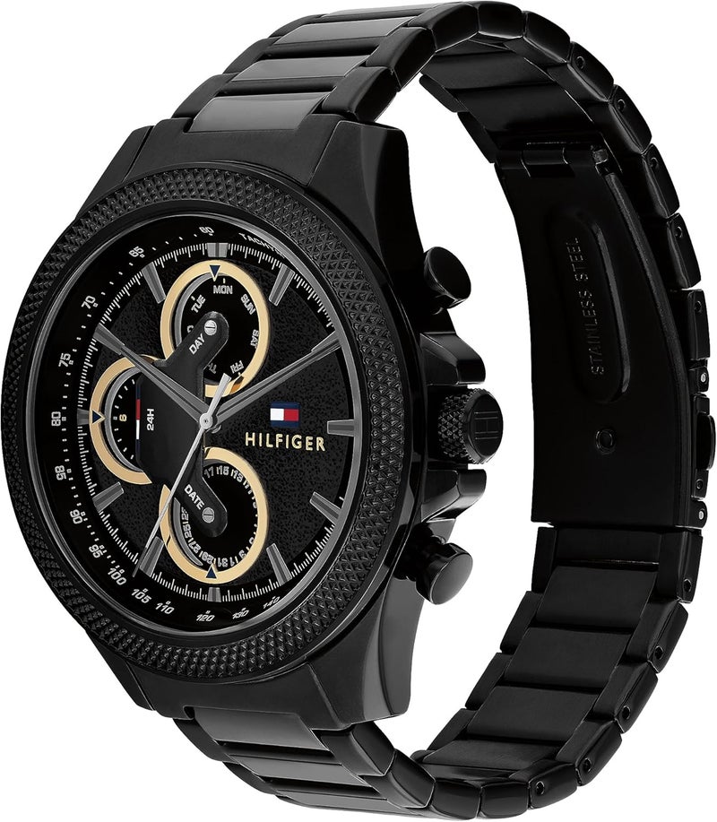 Tommy Hilfiger Clark Men's Black Dial Chronograph Watch - Image 2