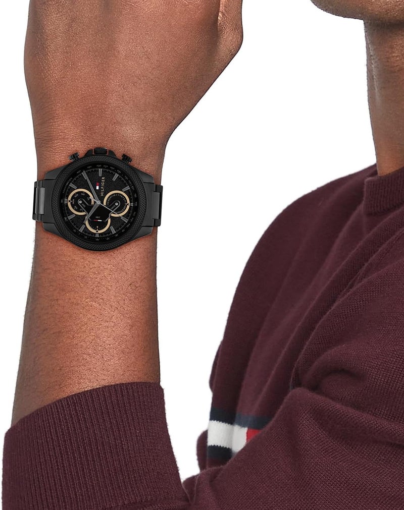 Tommy Hilfiger Clark Men's Black Dial Chronograph Watch - Image 4